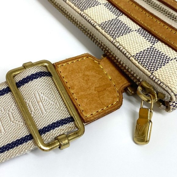 LOUIS VUITTON N51112 DamierAzur Pochette Bosphore Crossbody Shoulder Bag White - Picture 8 of 16